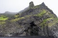 basalt columns and hexagonal pillars near Svartifoss waterfall in Iceland Royalty Free Stock Photo