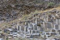 Basalt columns known as Symphony of the Stones, in the Valley of Garni, Armenia. Royalty Free Stock Photo