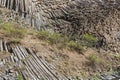 Basalt columns known as Symphony of the Stones, in the Valley of Garni, Armenia. Royalty Free Stock Photo