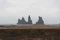 Basalt columns near Halsanefshellir cave at Reynisfjara Black Sand Beach,Myrdalur,South Iceland Royalty Free Stock Photo