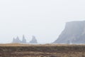 Basalt columns near Halsanefshellir cave at Reynisfjara Black Sand Beach,Myrdalur,South Iceland Royalty Free Stock Photo