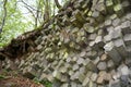 Basalt columns - Prism wall in Bavaria, Germany