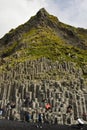 Basalt columns at Reynisfjara Beach near Vik in Iceland