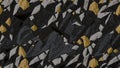 Basalt Crag Mountain Cliff Camouflage Seamless Pattern for High-Altitude Rock Ops Royalty Free Stock Photo
