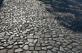 Basalt hexagonal natural column created by the gradual solidification of lava, is used in the city as a safety dividing bollard on