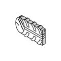 basalt rebar isometric icon vector illustration Royalty Free Stock Photo