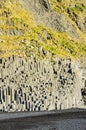 Rock column formations at Reynisfjara Beach Iceland Royalty Free Stock Photo