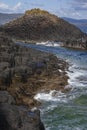 Basalt rock formation - Staffa - Scotland Royalty Free Stock Photo