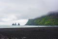 Basalt rock formations or Troll toes. Reynisdrangar, Vik, Iceland Royalty Free Stock Photo