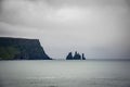 Basalt rock formations or Troll toes. Reynisdrangar, Vik, Iceland Royalty Free Stock Photo