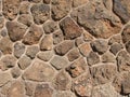Basalt rock wall Royalty Free Stock Photo