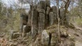 Basalt Steine am Silbersee Habichtswald Royalty Free Stock Photo