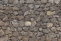 Basalt volcanic rock background facade in warm tone Royalty Free Stock Photo