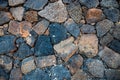 Basalt volcanic rock wall Royalty Free Stock Photo