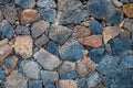 Basalt volcanic rock wal Royalty Free Stock Photo