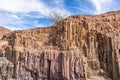 Basalt, volcanic rocks known as the Organ Pipes, Twyfelfontein in Damaraland, Namibia. Royalty Free Stock Photo