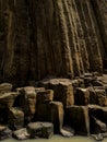 Basaltic prisms in Huasca de Ocampo. Ecotourism concept. Geological formations Royalty Free Stock Photo