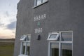 Basar guesthouse landscape on Grimsey Island Iceland