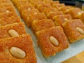 Basbousa Harissa Hareesa- homemade arabic egyptian and lebanese dessert eid ramadan cookies