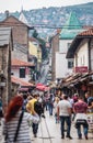 Bascarsija area of Sarajevo city, Bosnia Royalty Free Stock Photo