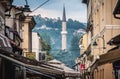 Bascarsija area of Sarajevo city, Bosnia Royalty Free Stock Photo