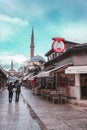 Bascarsija is Sarajevo\'s old bazaar and the historical center of the city, Bosnia and Herzegovina Royalty Free Stock Photo