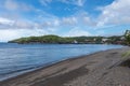 Basco port and beach in Batanes Royalty Free Stock Photo