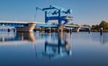 Bridge over the Peenestrom in Wolgast Germany Royalty Free Stock Photo