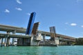 Bascule bridge in Port of Miami, Florida Royalty Free Stock Photo
