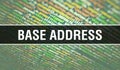 Base address with Abstract Technology Binary code Background.Digital binary data and Secure Data Concept. Software Royalty Free Stock Photo