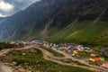 camping city near rati gali lake in kashmir Royalty Free Stock Photo