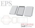 Base Case Inlay template, vector with die cut, laser cutting