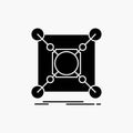 Base, center, connection, data, hub Glyph Icon. Vector isolated illustration