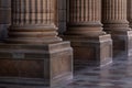 Base of classic Columns in Guanajuato Mexico. Royalty Free Stock Photo