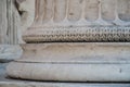 Base of Doric column in Athens ruins Royalty Free Stock Photo