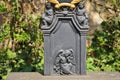 Base of a grave cross from the Art Nouveau period Royalty Free Stock Photo