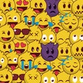 Popular and beautiful emoji background pattern