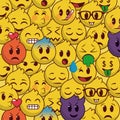 Popular and beautiful emoji background pattern