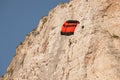 Base jump in shipwreck beach of Zakynthos island