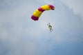 A BASE jumpers in jumps off from KL Tower.