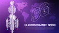 Base Mobile network technology 5G communication antenna tower background