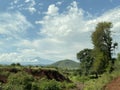 Mount Kilimanjaro mountain in the distance