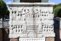 Base of the Obelisk of Theodosius in Istanbul Royalty Free Stock Photo