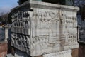 Base of the Obelisk of Theodosius in Istanbul, Turkey Royalty Free Stock Photo