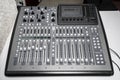 Base professional audio mixing console. Sound mixing board Royalty Free Stock Photo