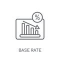 Base rate linear icon. Modern outline Base rate logo concept on