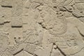 Base relief of Mayan stone carving, Maya civilization art. Royalty Free Stock Photo