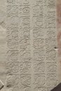 Base relief of Mayan stone carving, Maya civilization art.