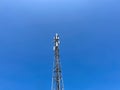 A base station in radio communications (mobile communications tower)