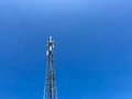 A base station in radio communications (mobile communications tower)